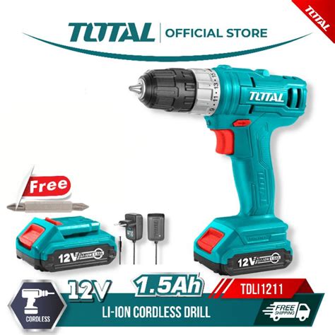 Total Li Ion Cordless Drill 12V TDLI1211 Shopee Malaysia