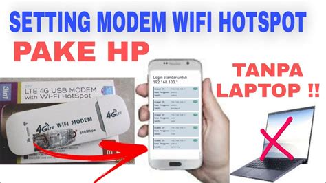 Cara Seting Modem G Lte Wifi Hotspot Lewat Hp Supaya Koneksi Stabil