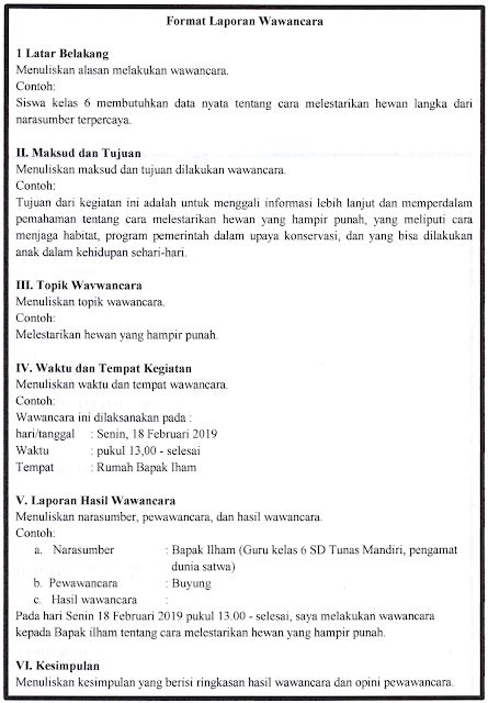 Contoh Laporan Hasil Wawancara Tentang Pendidikan Berbagai Contoh