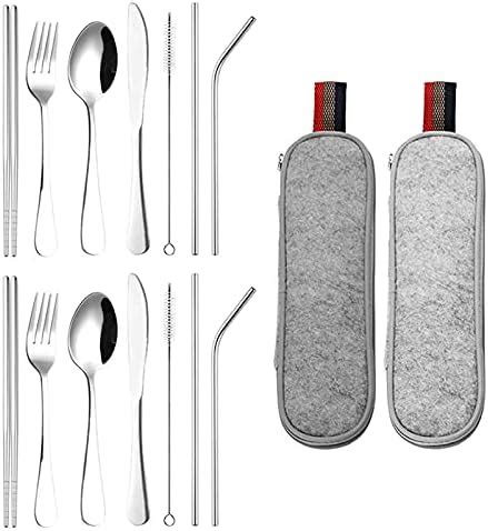 Travel Cutlery Set Piece Stainless Steel Set Outdoor Cutlery