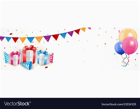 Birthday celebration banner Royalty Free Vector Image