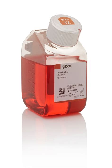 Gibco Leibovitz S L 15 Medium Quantity 500 ML Cell Culture Media