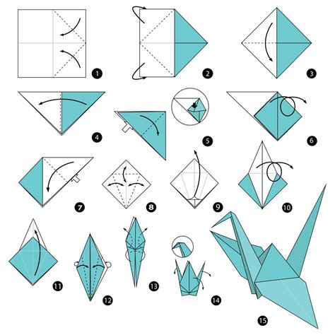 Origami Falten Anleitung Origami Kraniche Kranich Faltanleitung Ortenau