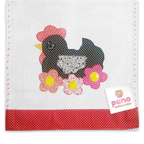 Pano De Prato Patchwork Galinha Elo Produtos Especiais