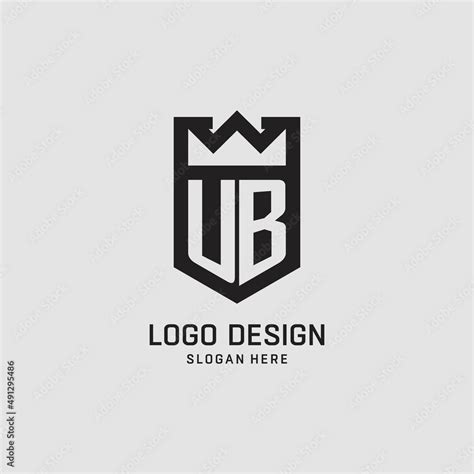 Initial UB logo shield shape, creative esport logo design Stock Vector ...