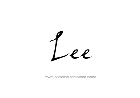 Lee Name Tattoo Designs