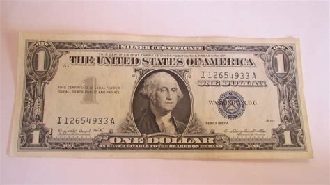 1935 F SERIES ONE DOLLAR SILVER CERTIFICATE SMITH DILLON SIGNATURE