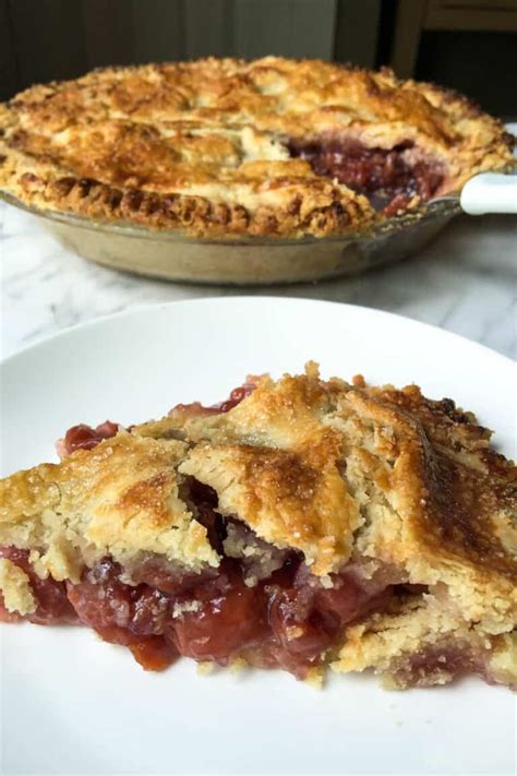 Homemade Cherry Pie With Fresh Or Canned Tart Cherries