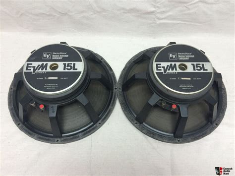 Legendary ELECTRO VOICE EVM 15L Series Ii 15 Woofers Pair Photo