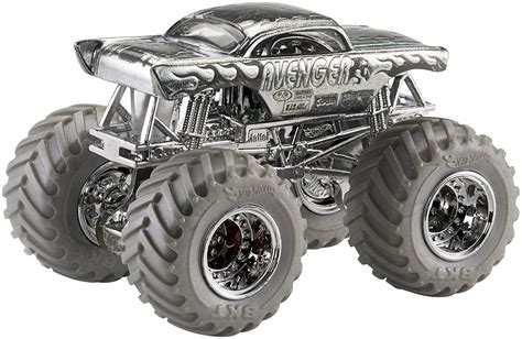 Buy Hot Wheels Monster Jam 25th Anniversary Silver Collection Avenger Die Cast Vehicle Online At