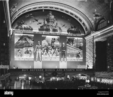 Grand Central Terminal New York City During World War Ii Photograph