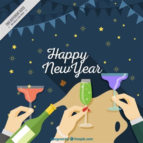 Free Vector | New year celebration background