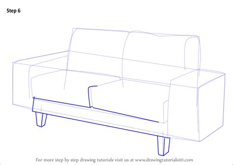 How To Draw A Couch Furniture Step By Step Drawingtutorials