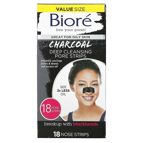 Biore Deep Cleansing Pore Strips Charcoal 18 Nose StripsSingapore