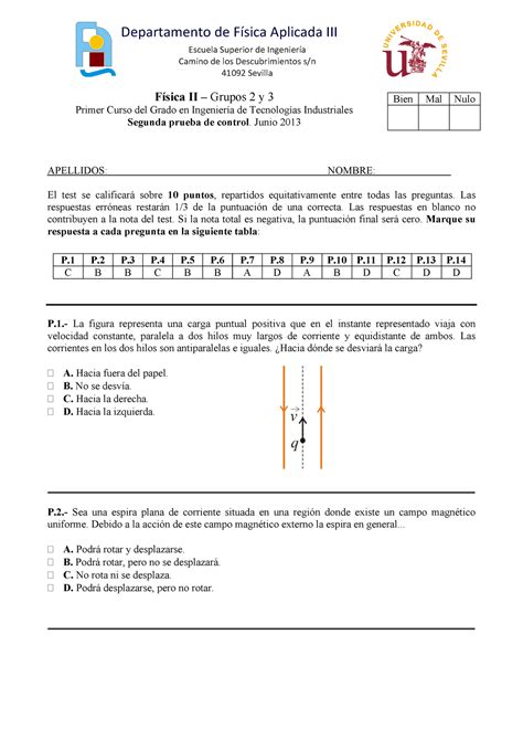 Exámen junio 2013 preguntas y respuestas segunda prueba de control