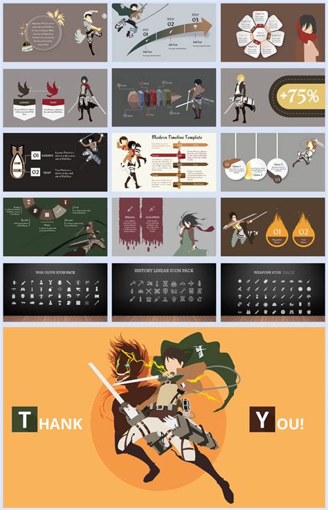 Attack On Titan Anime Powerpoint Template Templatemonster