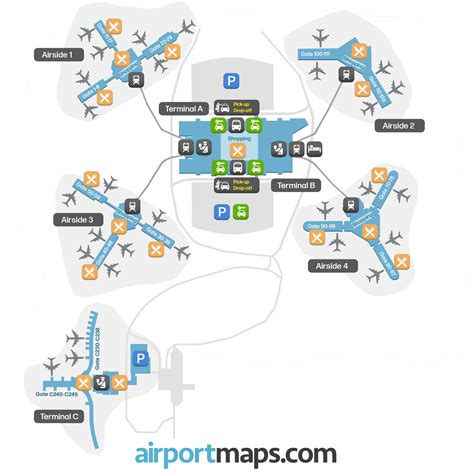 Orlando Airport Mco Map Terminals Gates And Rental Cars