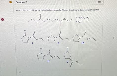 Solved What Is The Product From The Following Intramolecular Chegg