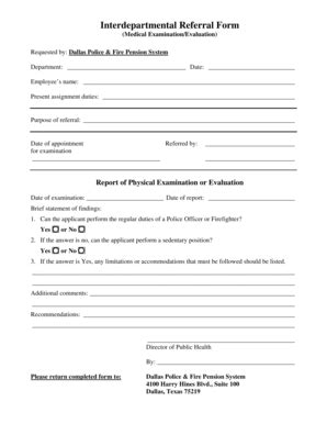 Fillable Online Dpfp Interdepartmental Referral Form Dpfp Dpfp Fax