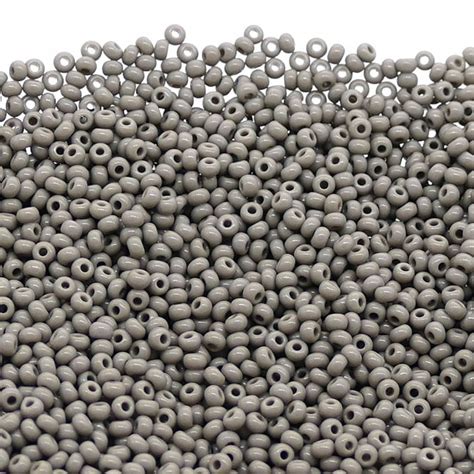 Preciosa Seed Beads 10 0 Opaque Grey 20g Beads And Beading