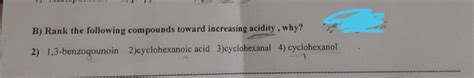 Answered B Rank The Following Compounds Toward Bartleby