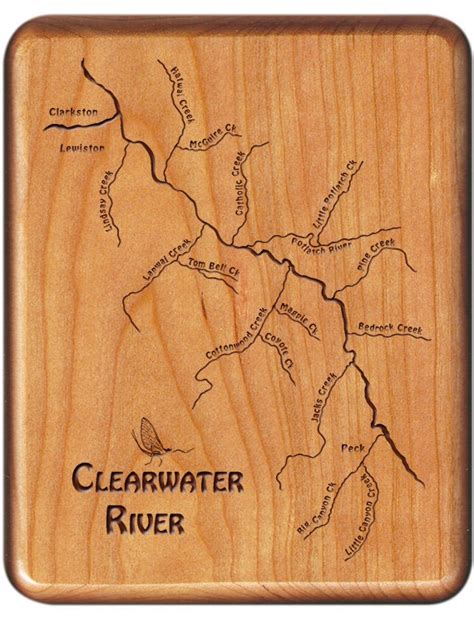 CLEARWATER RIVER MAP Lewiston Idaho Fly Fishing Fly Box - Etsy