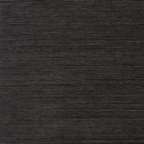 Allen Roth Black Grasscloth Unpasted Textured Wallpaper At