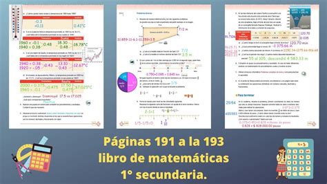 Páginas 190 a 193 matemáticas 1 secundaria Fracciones y decimales