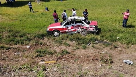 Choque Entre Taxi Y Cami N En La Coatza Mina Heridos