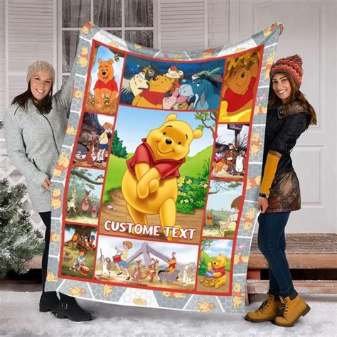 Personalized Winnie The Pooh Blanket Pooh Bear Blanket Winnie The Pooh And Friends Blanket