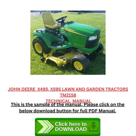 John Deere X X Lawn And Garden Tractors Tm Online Pdf