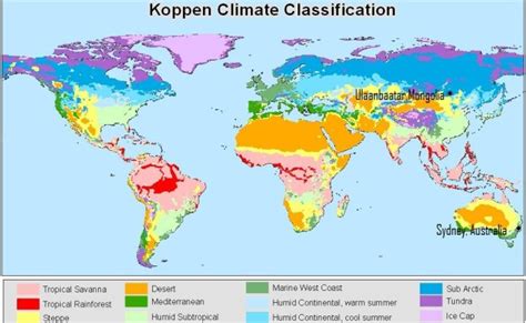 Climate Zones Of The Earth Weather And Climate Types Of Climate Zones ...