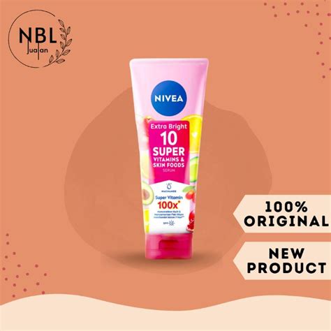 Jual Nivea Extra Bright Body Serum Super Vitamin Skin Food