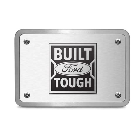 Built Ford Tough 3d Logo Brushed Thick Billet Aluminum 2 Inch Tow Hitch Cover Car Beyond Store