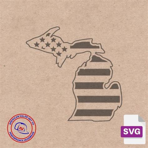 Michigan American Flag Svg Usa State Pride Digital Download For