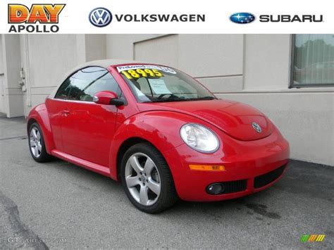 2006 Salsa Red Volkswagen New Beetle 2 5 Convertible 31426104 Photo 2