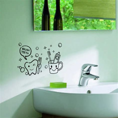 Removable Brush Teeth Tips Wall Decal Vinyl Sticker Decor Nursery Kids ...