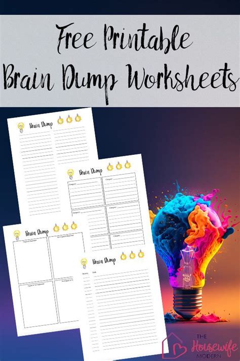 How To Do A Brain Dump Free Printable Brain Dump Worksheet Brain