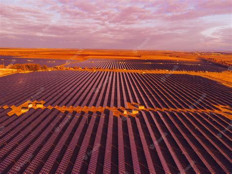 Premium Photo Aerial Top View Of A Solar Panels Power Plant Photovoltaic Solar Panels At