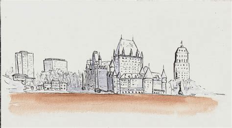 Sketching Quebec City From Levis Larry D Marshall