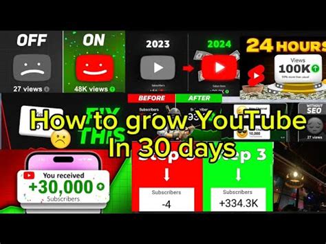 BOOST YOUR CHANNEL IN 30 DAYS Growth FormulaGrowTube FROM ZERO TO HERO