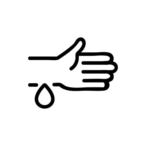 blood hand icon vector. Isolated contour symbol illustration 9929995 ...