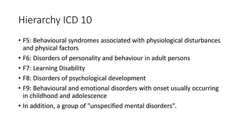 Classification Of Mental Disorderspptx