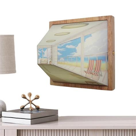 Jual 3D Naked Eye Visual Night Light Modern LED Wall Lamp USB Powered For Cafe Bedroom Living