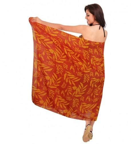 Sarong Bathing Suit Pareo Wrap Bikini Cover Ups Womens Chiffon Swimsuit Swimwear Orange