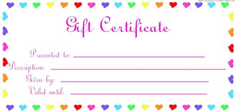 28 Cool Printable Gift Certificates | KittyBabyLove.com