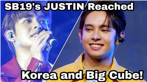 Sb19s Justin Reached Korea And Big Cube Esbi Updates Youtube