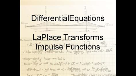 Differential Equations Chapter 6 5 Impulse Functions Youtube