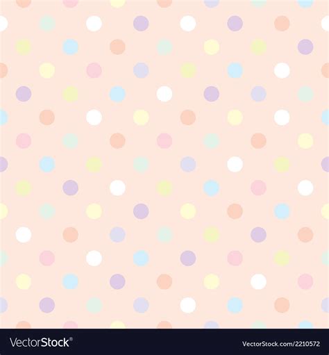 Tile Pastel Polka Dots Pink Pattern Royalty Free Vector