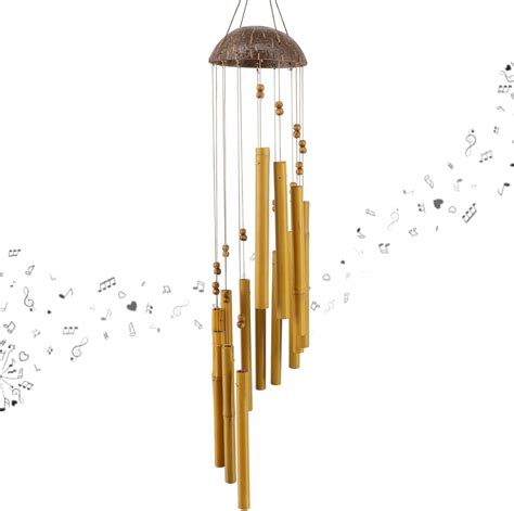 Eirini Spiral Bamboo Wind Chime Handcrafted Natural